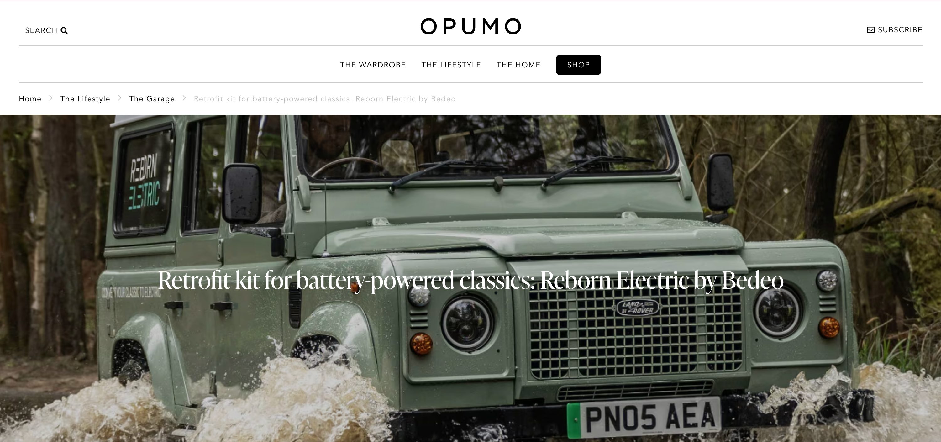 OPUMO article: retrofit kit for battery-powered classics, Reborn Electric by Bedeo